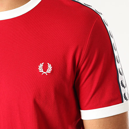 Fred Perry - Tee Shirt A Bandes Taped Ringer M6347 Rouge