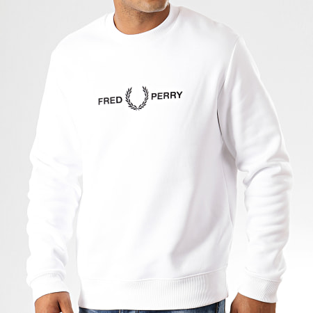Fred Perry - Sweat Crewneck Graphic M7521 Blanc