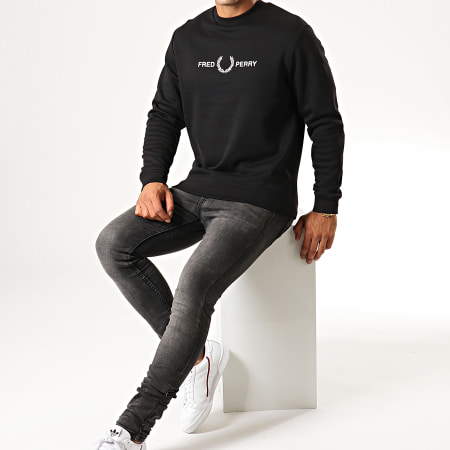 Fred Perry - Sweat Crewneck Graphic M7521 Noir