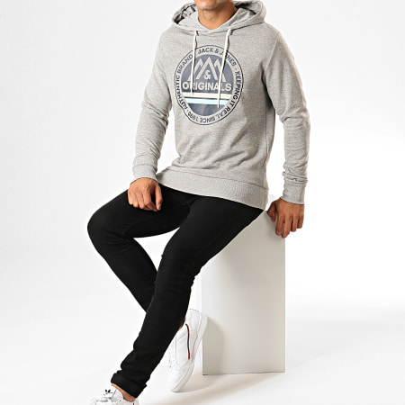 Jack And Jones - Sweat Capuche Wilmer Gris Chiné