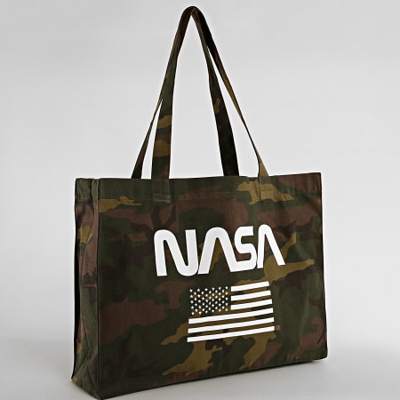 NASA - Sac Tote Bag Flag Camouflage Vert Kaki