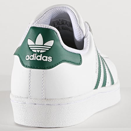 Adidas Originals - Baskets Femme Superstar J EE7821 Footwear White Collegiate Green