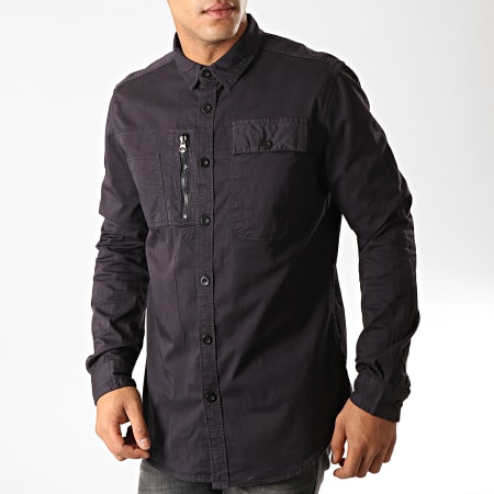 American People - Chemise Manches Longues Style Noir