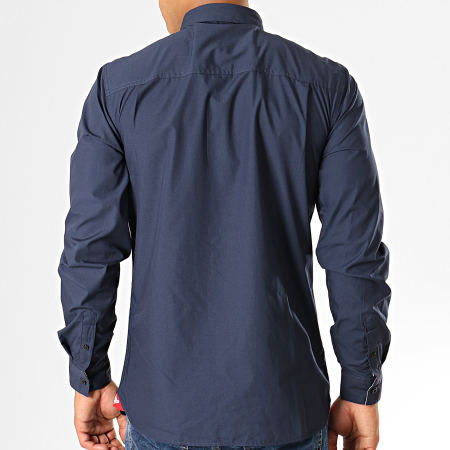 American People - Chemise Manches Longues Page Bleu Marine