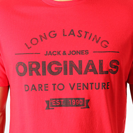 Jack And Jones - Tee Shirt Custom Rouge