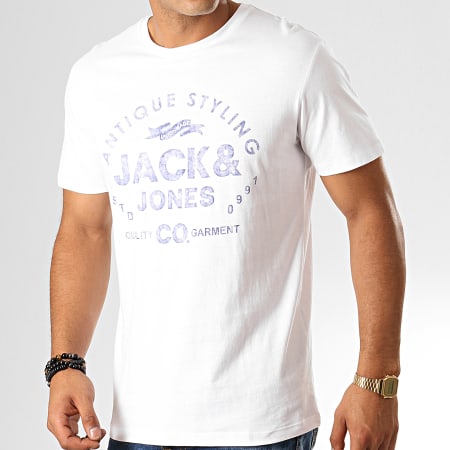 Jack And Jones - Tee Shirt Custom Blanc