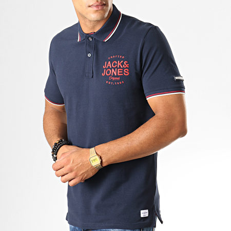 Jack And Jones - Polo Manches Courtes Upton Bleu Marine