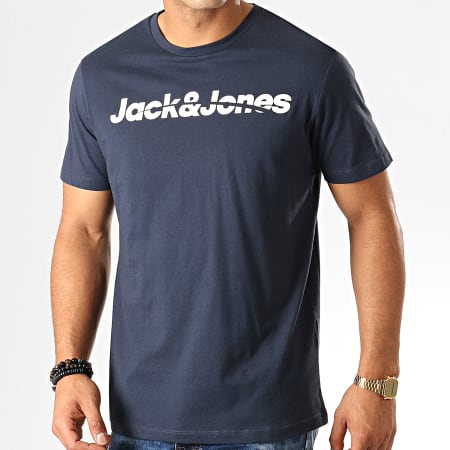 Jack And Jones - Tee Shirt Traffic Bleu Marine