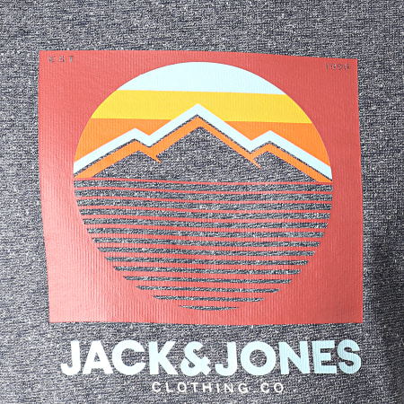 Jack And Jones - Sweat Capuche Dorsey Bleu Marine Chiné