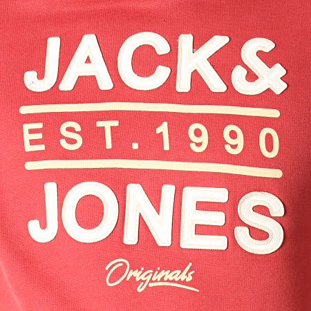 Jack And Jones - Sweat Capuche Upton Rouge Brique