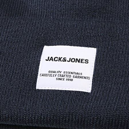 Jack And Jones - Bonnet Long Knit Bleu Marine