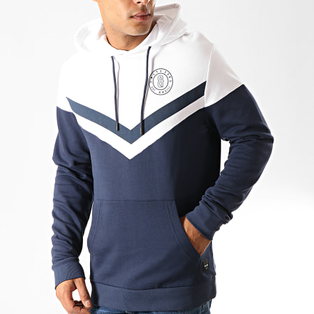 Only And Sons - Sweat Capuche Wagner Bleu Marine Blanc