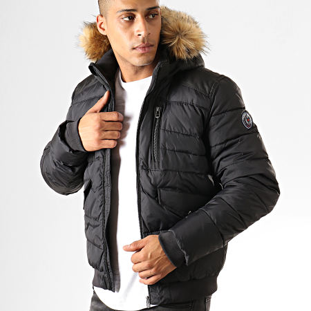Teddy Smith Parka Fourrure Adam Noir