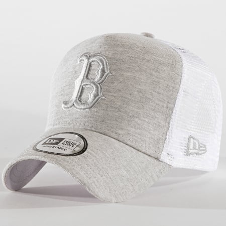 New Era - Casquette Trucker Jersey Essential 12040185 Boston Red Sox Gris Chiné Blanc