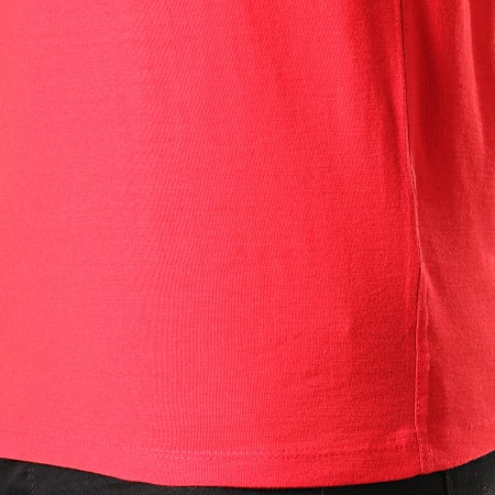 Superdry - Tee Shirt Orange Label Herringbone Stripe M1000018A Rouge Blanc Noir