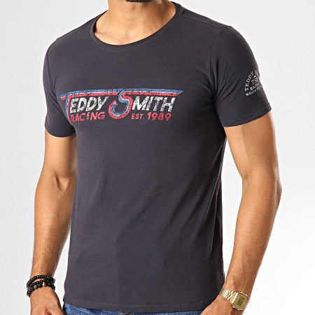 Teddy Smith - Tee Shirt Cyrus Bleu Marine Foncé