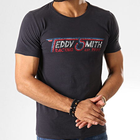 Teddy Smith - Tee Shirt Cyrus Bleu Marine Foncé