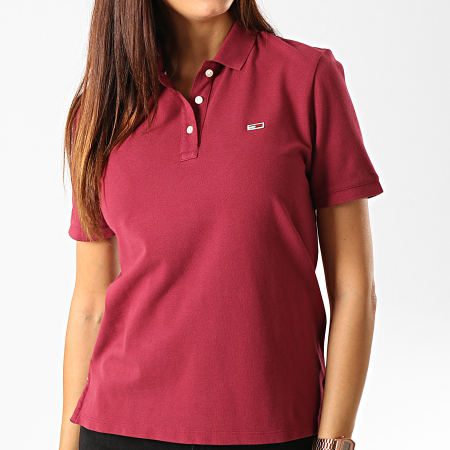 Tommy Jeans - Polo Manches Courtes Femme Classics GMD 6884 Bordeaux