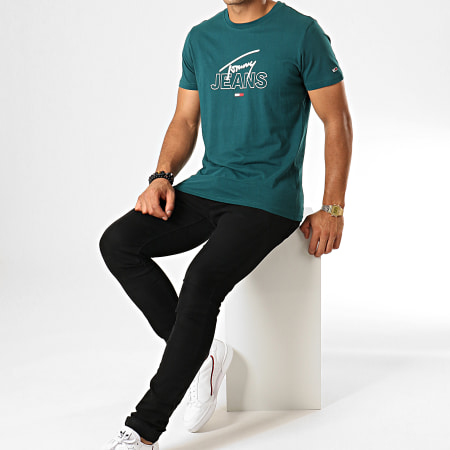 Tommy Hilfiger - Tee Shirt Script Logo 7011 Vert