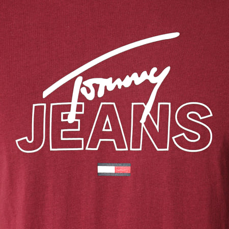 Tommy Jeans - Tee Shirt Script Logo 7011 Bordeaux