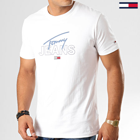 Tommy Jeans - Tee Shirt Script Logo 7011 Blanc