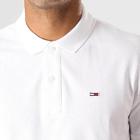 Tommy Jeans - Polo Manches Courtes Classics Solid 7196 Blanc