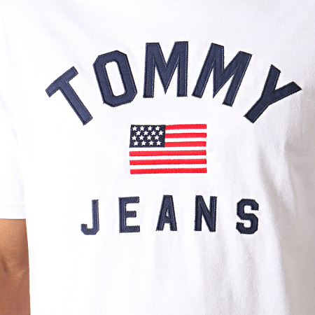 Tommy Jeans - Tee Shirt USA Flag 7068 Blanc