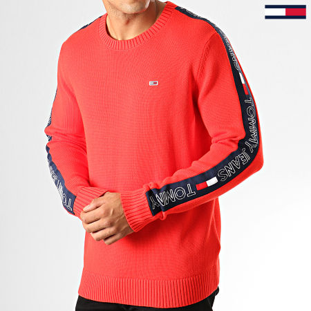 Tommy Jeans - Pull A Bandes 6998 Rouge Bleu Marine Blanc