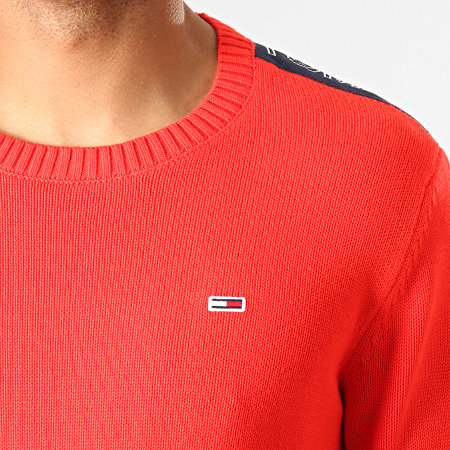 Tommy Jeans - Pull A Bandes 6998 Rouge Bleu Marine Blanc