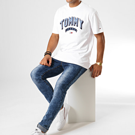 Tommy Hilfiger - Tee Shirt Essential 3D Logo 7014 Blanc
