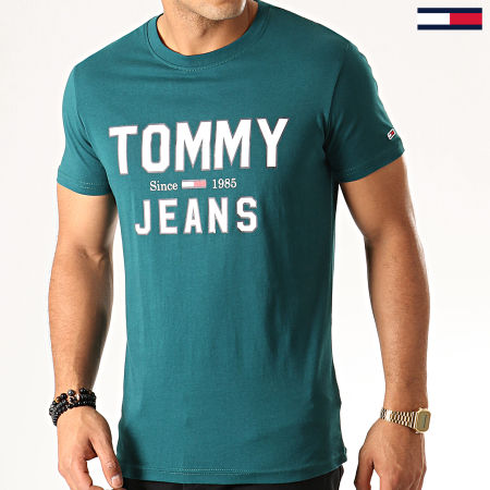 Tommy Jeans - Tee Shirt Essential 1985 Logo 7067 Vert