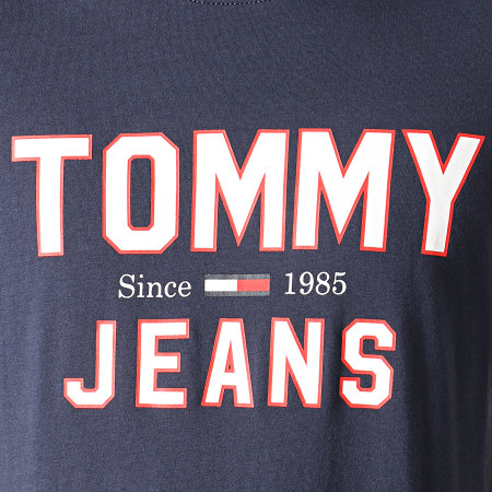 Tommy Jeans - Tee Shirt Essential 1985 Logo 7067 Bleu Marine