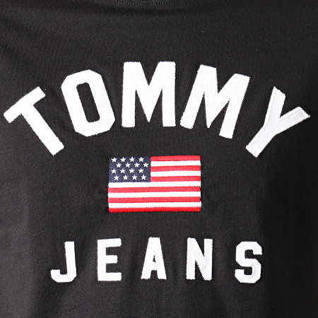 Tommy Jeans - Tee Shirt USA Flag 7068 Noir