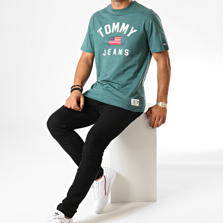 Tommy Jeans - Tee Shirt USA Flag 7068 Vert