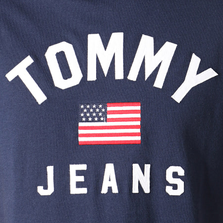 Tommy Jeans - Tee Shirt USA Flag 7068 Bleu Marine
