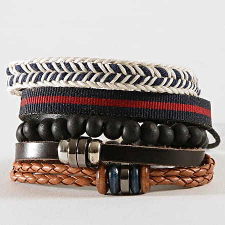 Deeluxe - Lot De 4 Bracelets Apache Noir Marron