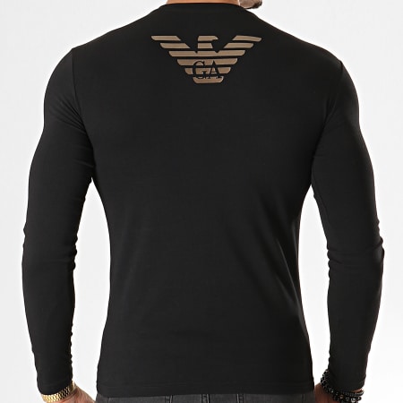 Emporio Armani - Tee Shirt Manches Longues 111023-9A725 Noir Doré