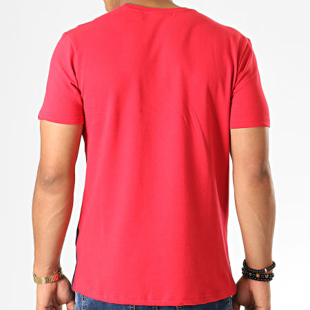 Kaporal - Tee Shirt Otys Rouge Bleu Marine Blanc