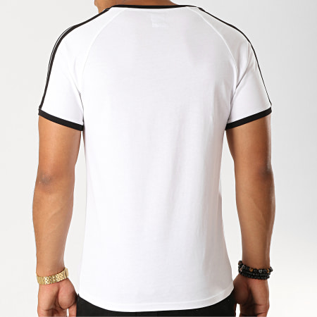 LBO - Tee Shirt Bandes Noires 912 Blanc