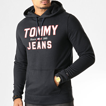 Tommy Jeans - Sweat Capuche Essential 1985 Logo 7025 Noir