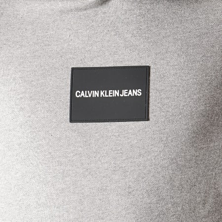 Calvin Klein - Sweat Capuche Colour Block 3873 Gris Chiné
