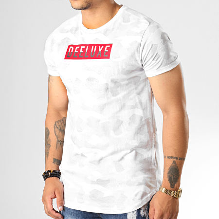 Deeluxe - Tee Shirt Oversize Weak Blanc Rouge Gris