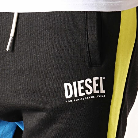 Diesel - Pantalon Jogging A Bandes Akony 00SWFC-0NAZE Noir