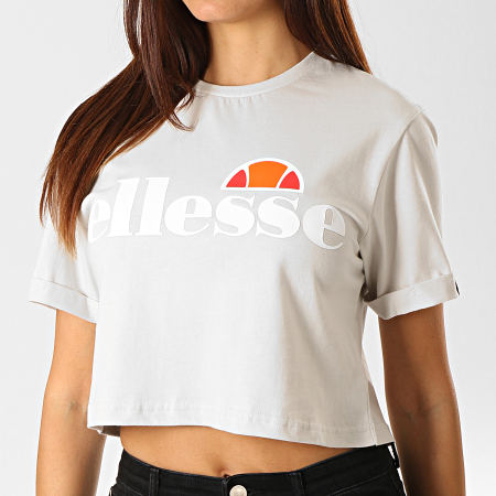 Ellesse - Tee Shirt Femme Crop Alberta SGS04484 Gris Clair