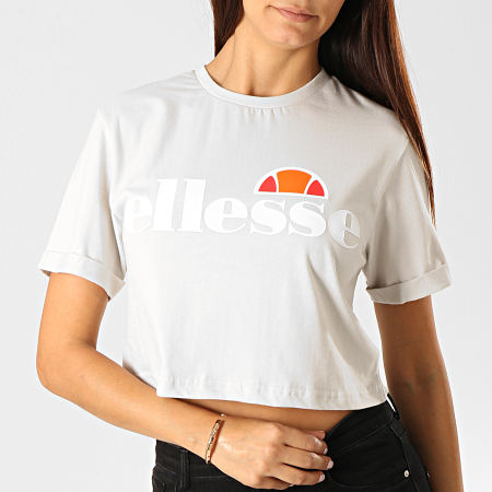 Ellesse - Tee Shirt Femme Crop Alberta SGS04484 Gris Clair