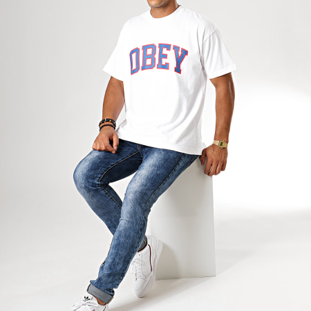 Obey - Tee Shirt Academic Blanc