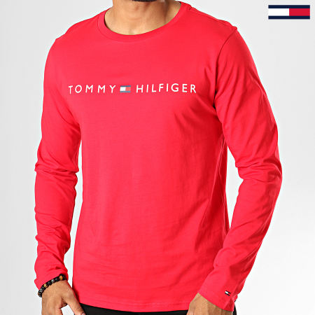 Tommy Hilfiger - Tee Shirt Manches Longues CN Logo 1171 Rouge
