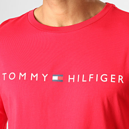 Tommy Hilfiger - Tee Shirt Manches Longues CN Logo 1171 Rouge