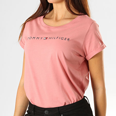 Tommy Hilfiger - Tee Shirt Femme RN Logo 1618 Rose