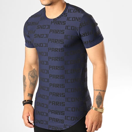 Uniplay - Tee Shirt Oversize UY439 Bleu Marine Noir